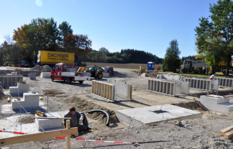 Baustelle neuer Hallenbau Abb. Baustelle neuer Hallenbau