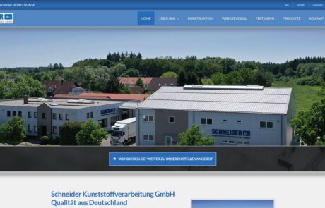 Neue Website Online Abb. Screenshot der neuen Website